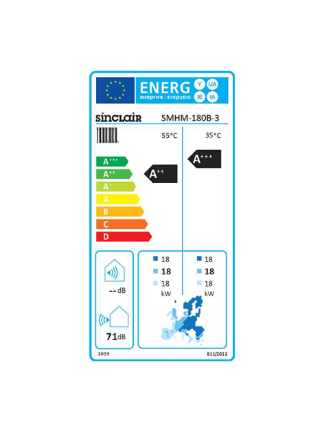 Pompa di calore Sinclair Serie S-THERM YUKON R32 SMHM-180B-3